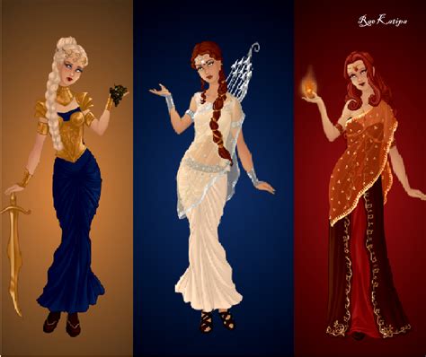 Three Virgin Goddess Greek Mythology Dress Goddess Greek Goddess