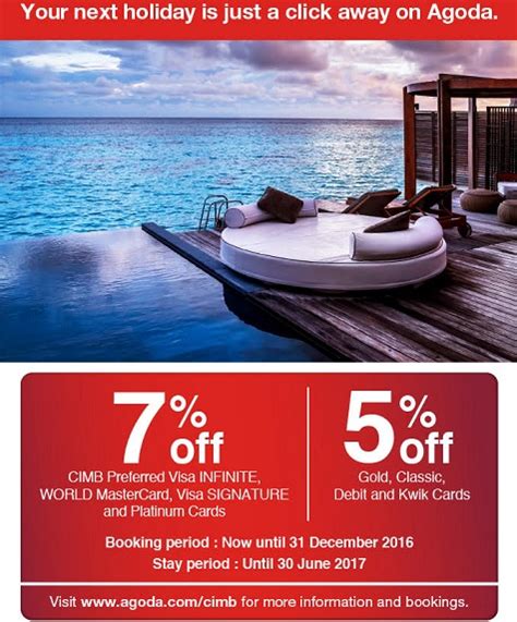 Get exciting promotions and free gifts! CIMB Credit Card Promotion - Up to 7% OFF at Agoda.com
