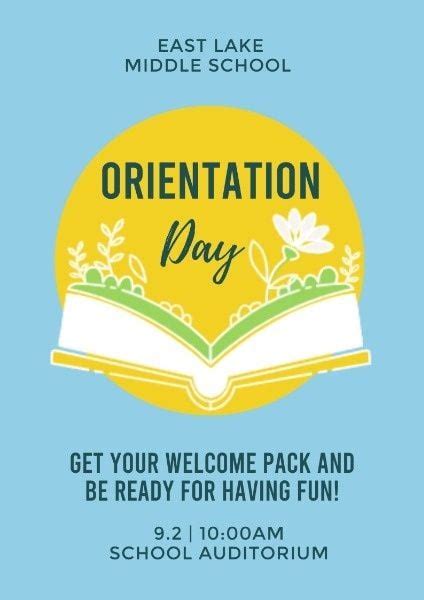 Blue Orientation Day Poster Template And Ideas For Design Fotor