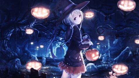4553564 Danganronpa Halloween Witch Anime Girls Jack O