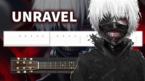 Unravel Tokyo Ghoul Easy Guitar Tutorial Tab Youtube