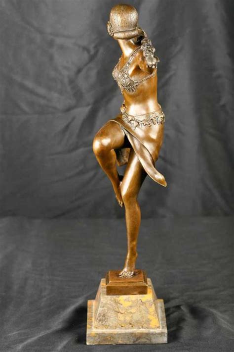 French Art Deco Bronze Dancing Figurine Girl
