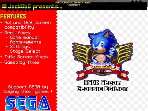 Sonic Cd Rsdk Steam Classic Edition Sonic Cd 2011 Mods