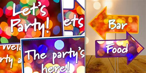 Printable Party Signage Twinkl Party Teacher Made