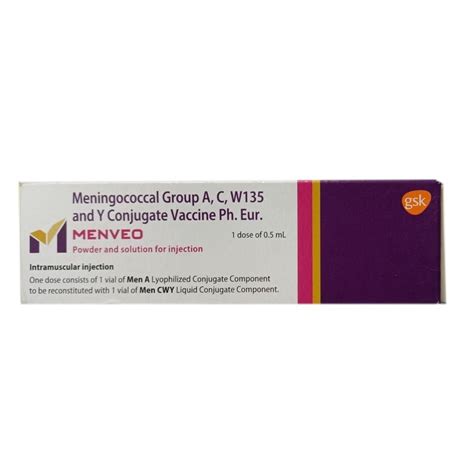 Menveo Meningococcal Vaccine 1 X 05ml Prescription At Rs 3000box In
