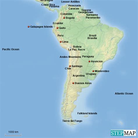 Stepmap Latin American Map 2 Landkarte Für Argentina
