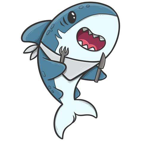Cute Shark Cartoon 28702170 Png