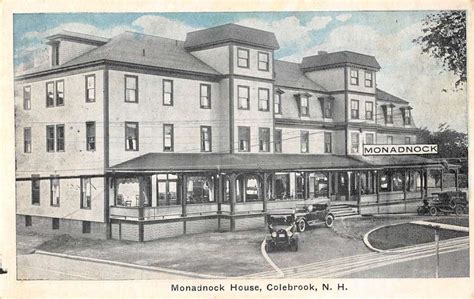 Colebrook New Hampshire Monadnock House Street View Antique Postcard