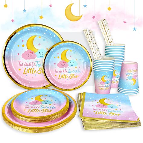 Buy Twinkle Twinkle Little Star Gender Reveal Plate Set For 25 Guests