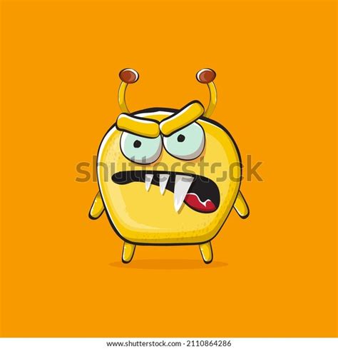 Vector Cartoon Funny Yellow Alien Monster Stock Vector Royalty Free