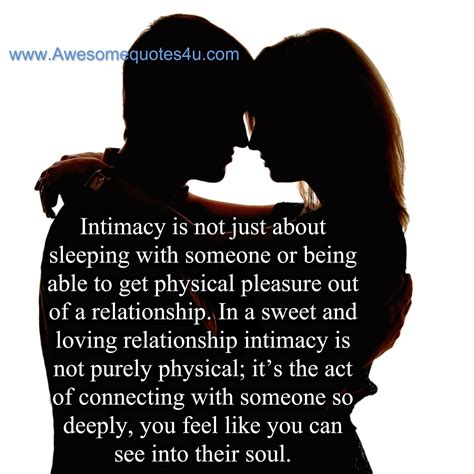 Intimacy Is Not Purely Physical