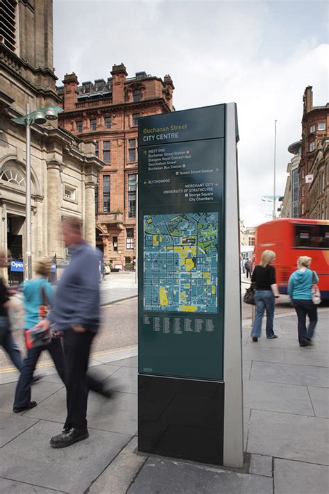 Glasgow Pedestrian Wayfinding System On Behance