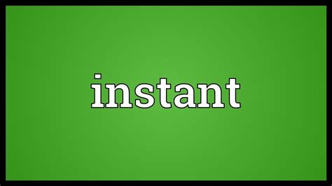 Instant Meaning - YouTube