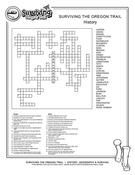 Crossword Puzzle Printable 6th Grade Printable Crossword Puzzles