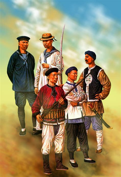 Chinese Troops Late Qing Dynasty Ancient Warfare Military Art