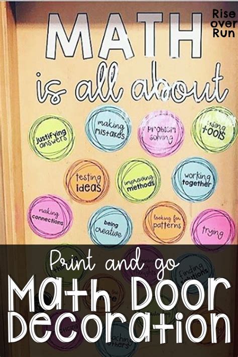 The Perfect Door Decoration Or Bulletin Board For A Math Classroom