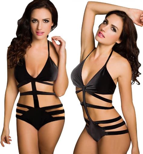 Summer New Women Sexy Bandage Black Bikini Monokini Swimsuit Beachwear Xc1013 Ebay