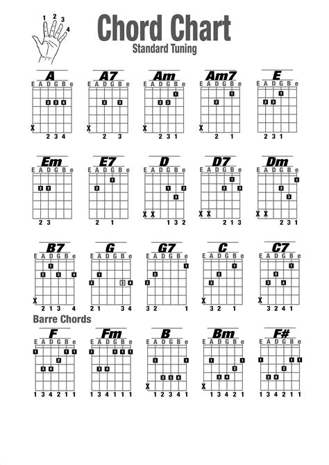 How To Play Basic Guitar Chords For Beginners Pdf Basic Guitar Chords Chart Guitar Chord