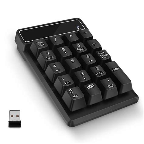 Numeric Keypad 24g Wireless Usb Number Pad Keyboard Waterproof 19
