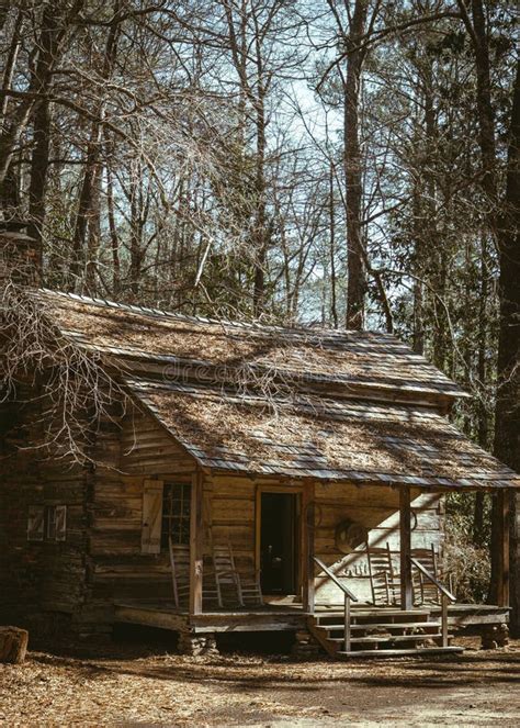 Old Rustic Cabin From Early 19th Century Civil War Era In Callaway
