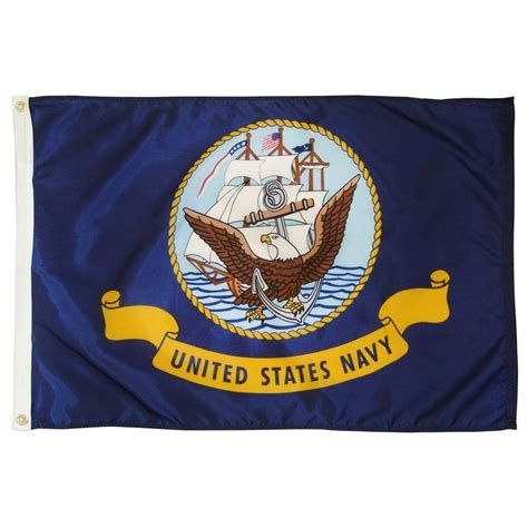 Us Navy Flag With Grommets 3 X 5 Feet Us Navy Flag Navy Flag