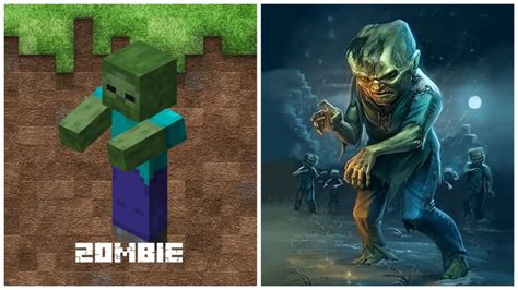 Minecraft Zombie In Real Life Characters Mobs Зомби Оборотни Вампиры