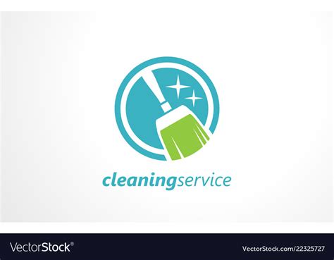 Cleaning Service Logo Design Idea Royalty Free Vector Image