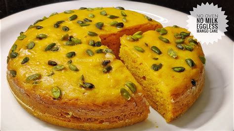 Mango Cake Eggless Mango Cake Without Oven Butter Paper Cream