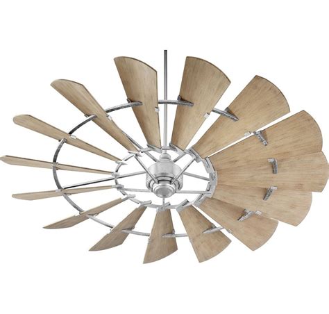 Keep rooms cool, bright and beautiful with an affordable ceiling fan and light combo. Quorum Windmill 72" Indoor/Outdoor Ceiling Fan in Galvanized