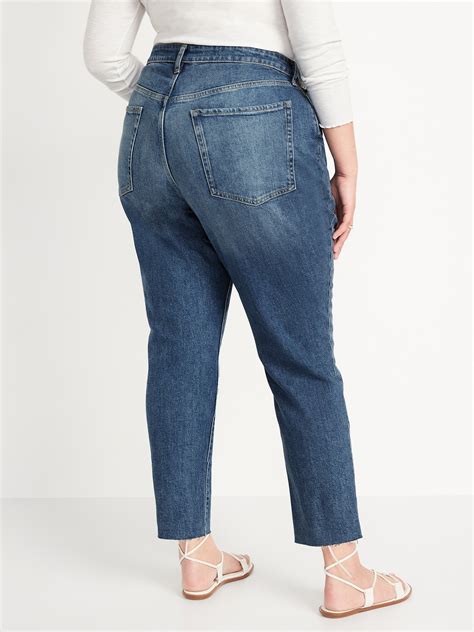 Curvy High Waisted Button Fly Og Straight Cut Off Jeans Old Navy