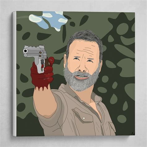 Prints Digital Prints The Walking Dead Rick Grimes Inspired Wall Art Quote Tv Show Poster Art