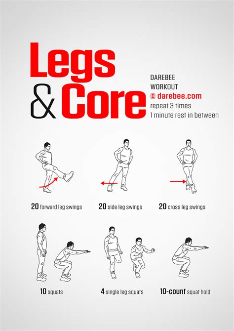 Legs And Core Workout Leg Strength Workout Core Workout Darbee Workout