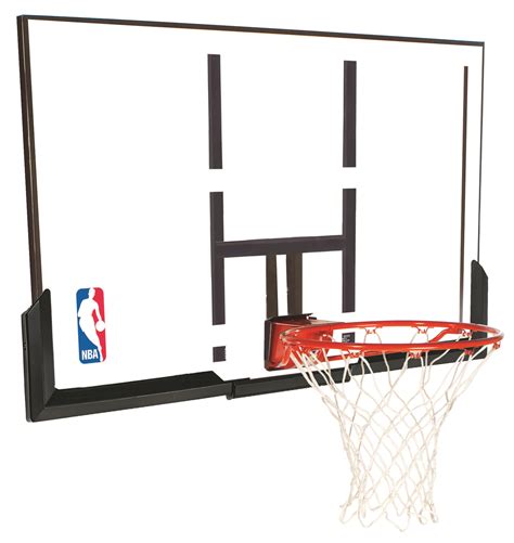 Spalding 52 In Acrylic Basketball Backboard And Rim Combo Basketball