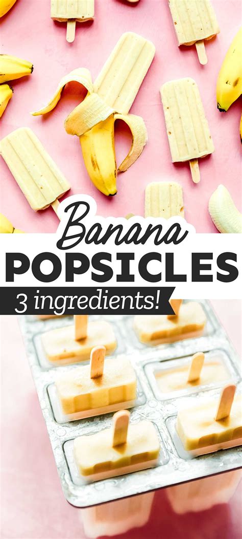 3 Ingredient Banana Popsicles Flavor Options Recipe Healthy