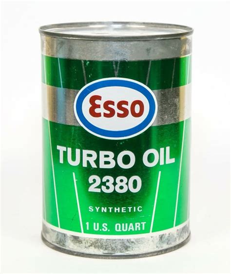 Vintage Esso Turbo Synthetic Oil Metal Quart Oil Can Bank Esso