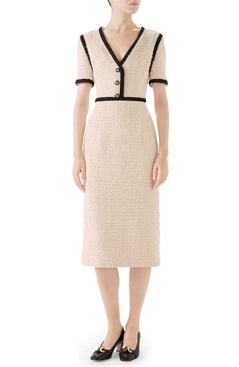 Shop online the latest fw21 collection of gucci for women on ssense and find the perfect clothing & accessories for you among a great selection. Gucci Bouclé Tweed Dress | Nordstrom