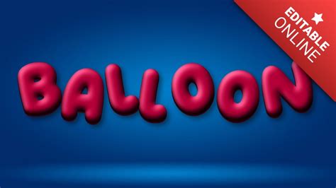 Red Balloon Text Effect Font Generator