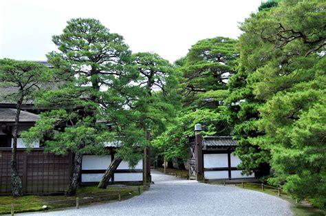 The imperial palace grounds are located in the heart of the city and therefore surrounded by skyscrapers. Japan 2012 - Kyoto Imperial Palace