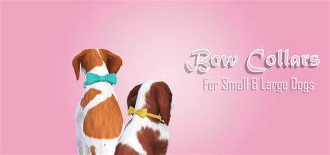 Pixelecstasys Bow Collars For Dogs Sims 4 Pets Sims Pets Sims 4
