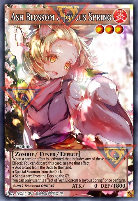 orica ash blossom and joyous spring 01 full art in 2022 yugioh cards cards cover photos