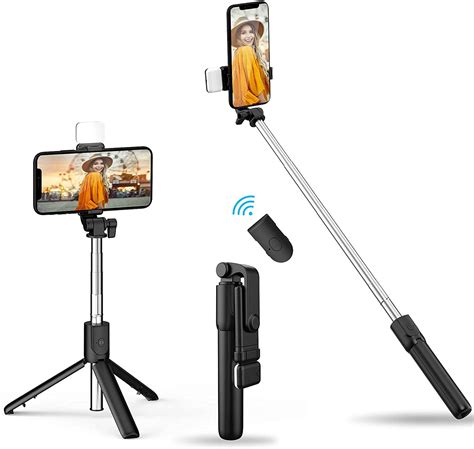 Selfie Stick Selfie Stick Tripod With Fill Light Phone Tripod Stand With Detachable Bluetooth