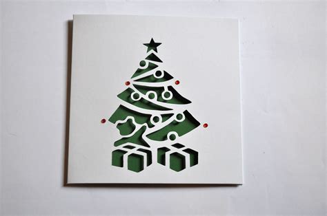 Sweet Pea Design Christmas Tree Laser Cut Card