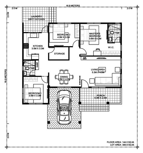 Square Meter House Floor Plan Floorplans Click