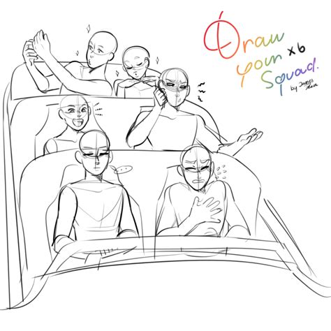 [ Draw Your Squad Base 6 People ] By James7zea On Deviantart Tutorial De Dibujo Clases De