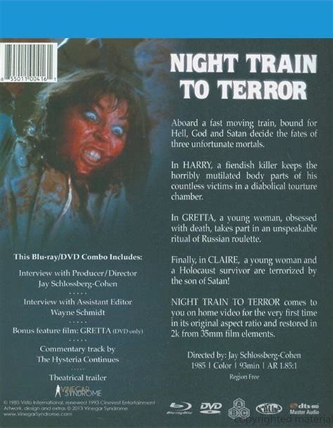 Night Train To Terror Blu Ray DVD Combo Blu Ray DVD Empire