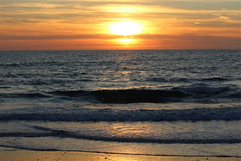 Sunrise Horizon Ocean Nature Landscape Photos Cantik
