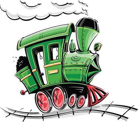 Cartoon Steam Train Cartoon Steam Train With Pig Driver Vector