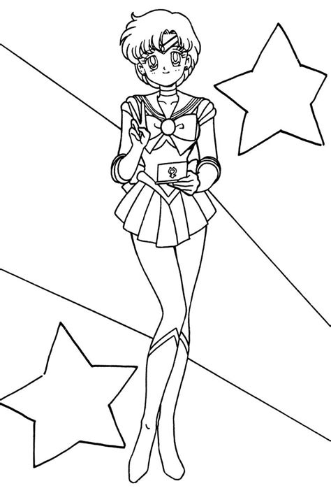 Sailor Mercury Coloring Book Xeelha Sailor Moon Stars Libro De