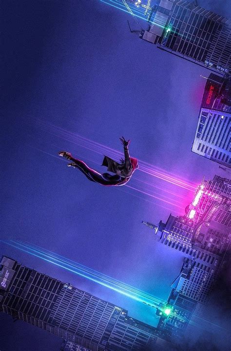 Spider Man Into The Spider Verse Leap Of Faith 4k Canvas Heat