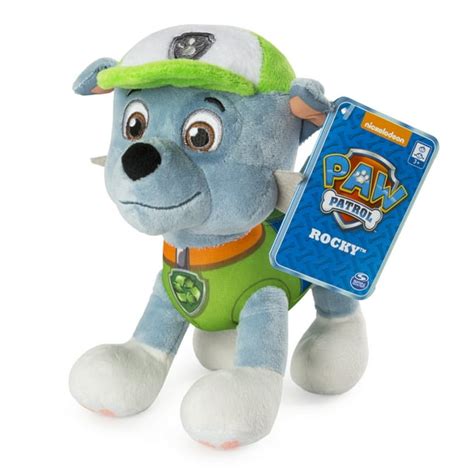 Paw Patrol 8” Rocky Plush Toy Standing Plush With Stitched Detailing